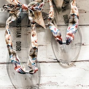 dior clear sandals